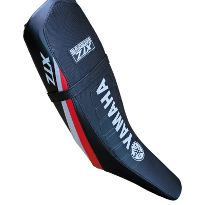 TP XTZ 125 Forro Tapizado cold line negro / rojo / gris / negro letrero en medio DW