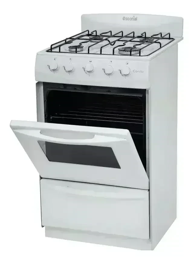 Cocina Escorial Candor Gas Natural Blanca 51cm