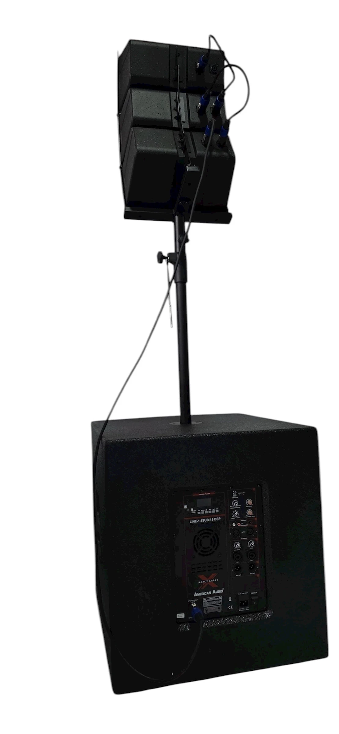 LINE ARRAY AMERICAN AUDIO BAJOS ACTIVOS 18" PRECIO DE LA COLUMNA: 7600Bs PEDIDOS: 69442828 INCLUYE: 1 BAJO ACTIVO DE 18" AMERICAN AUDIO 3 MEDIOS ARRAY CADA MEDIO 6" 1/2 1 PEDESTALES METALICOS CABLES DE CONECCION ENTRADAS: USB-BLUETOOTH-SD-RCA-AUXILIAR 2 ENTRADAS DE MICROFONO - SISTEMA ECCO REGULABLE 💥SUB CROSSOVER💥 2 ENTRADAS EN CANON 1 SALIDAS EN CANON 2