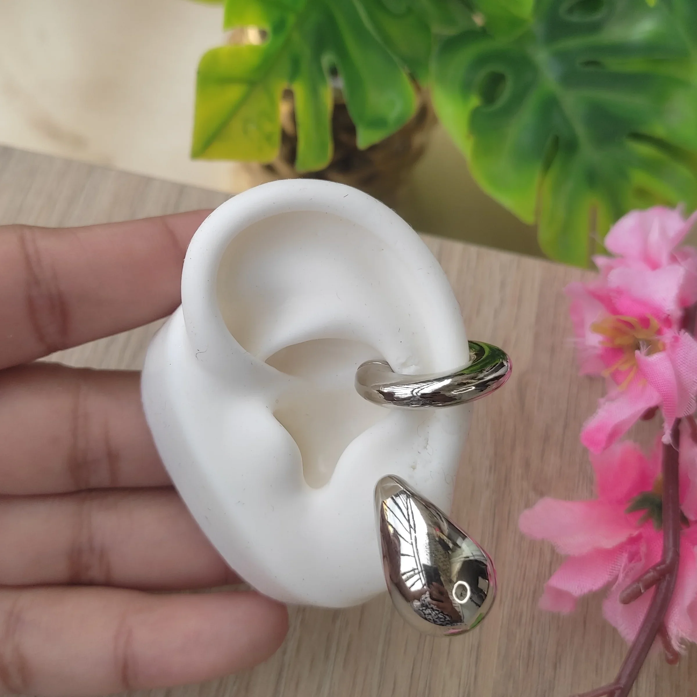 EARCUFF MAXI LISO SILVER 3