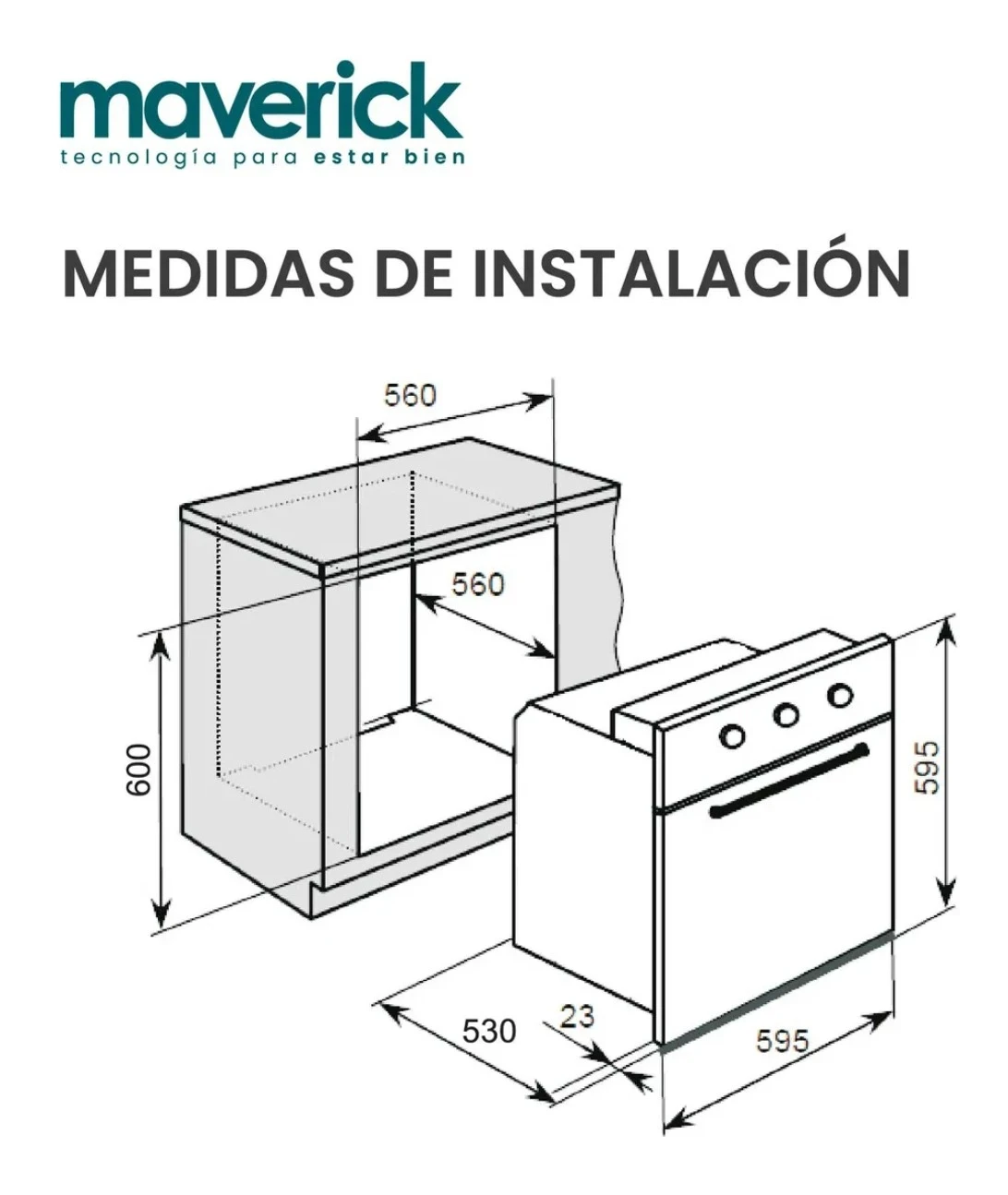 Horno empotrable eléctrico MAVERICK 5