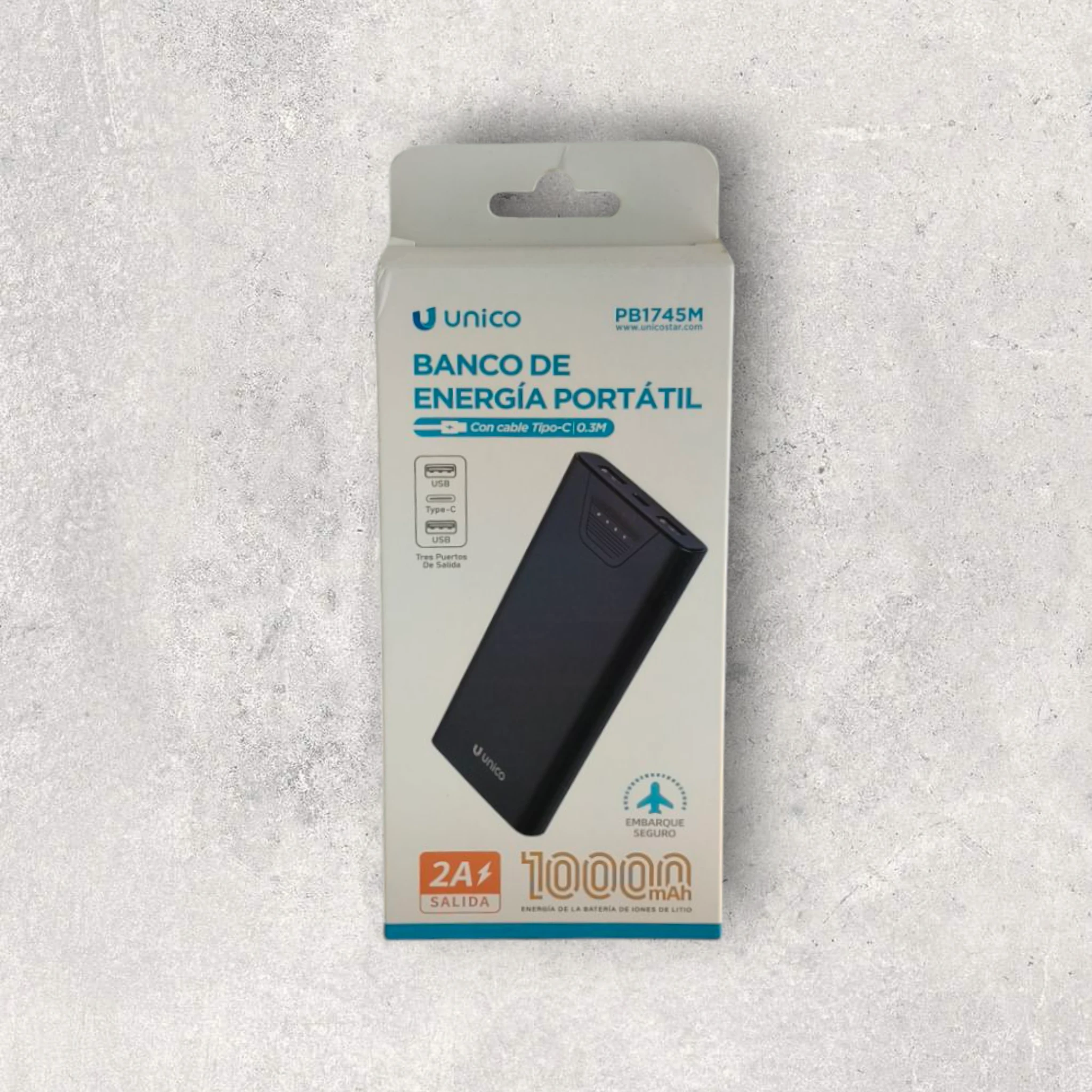 Powerbank Unico PB1745M de 10000 mAh
