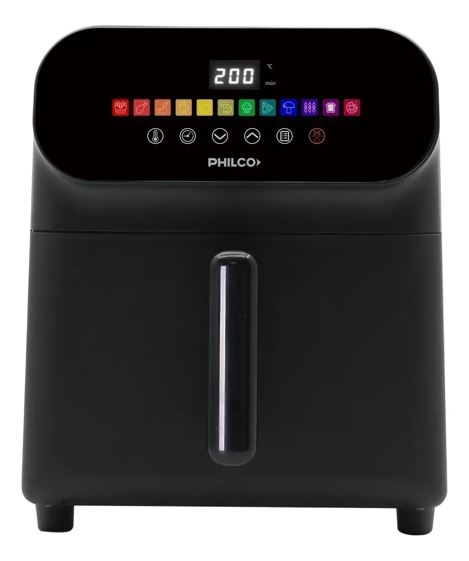 Freidora De Aire Philco Fr259ph 2000w 9 L 12 Programas De Cocción Negro