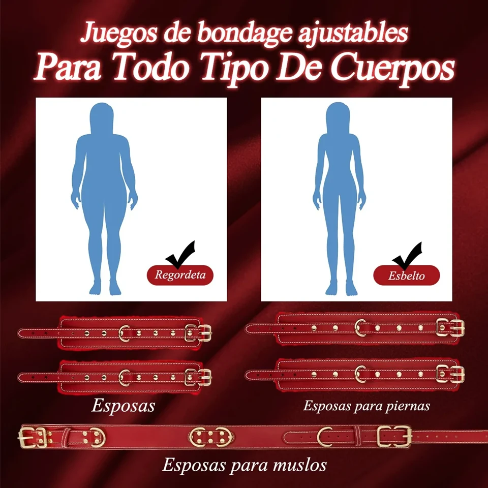 Kits De Juguetes Sexuales Bdsm Parejas Sm Alta Calidad 7pcs 3