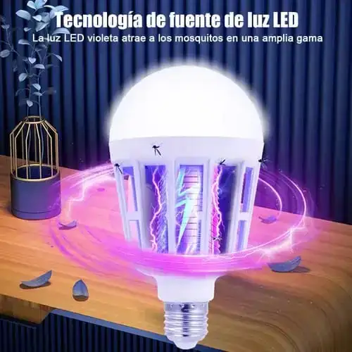 Bombillo led mata zancudos insectos 2