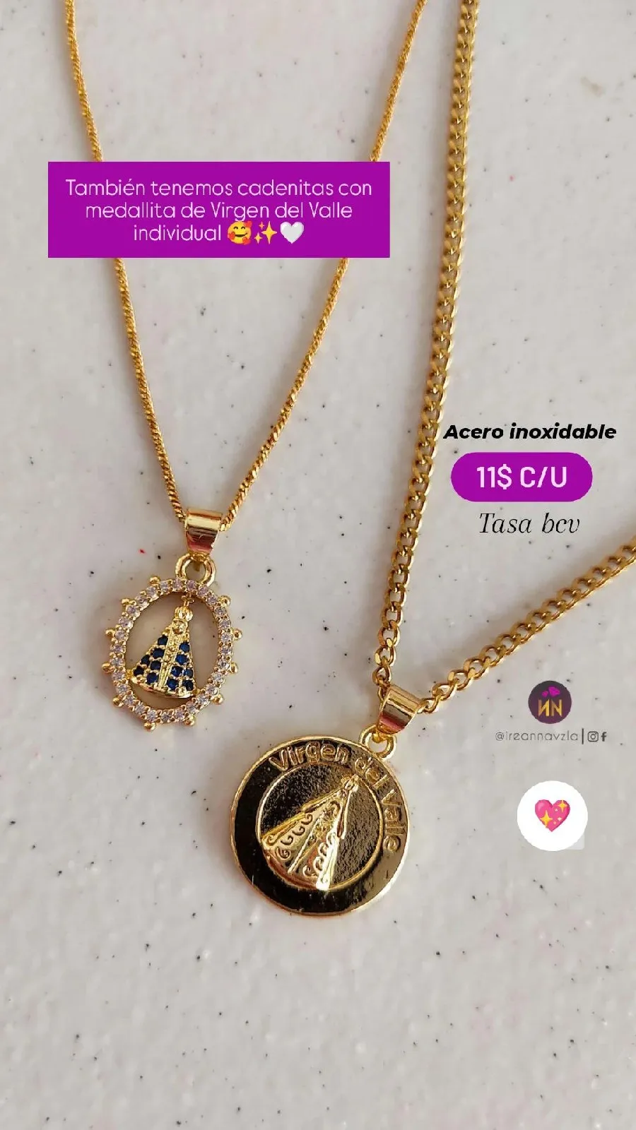 Cadena Virgen del Valle acero  2