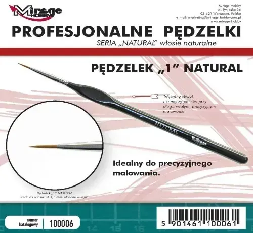  PINCEL MIRAGE NATURAL nro. "1" -  100006