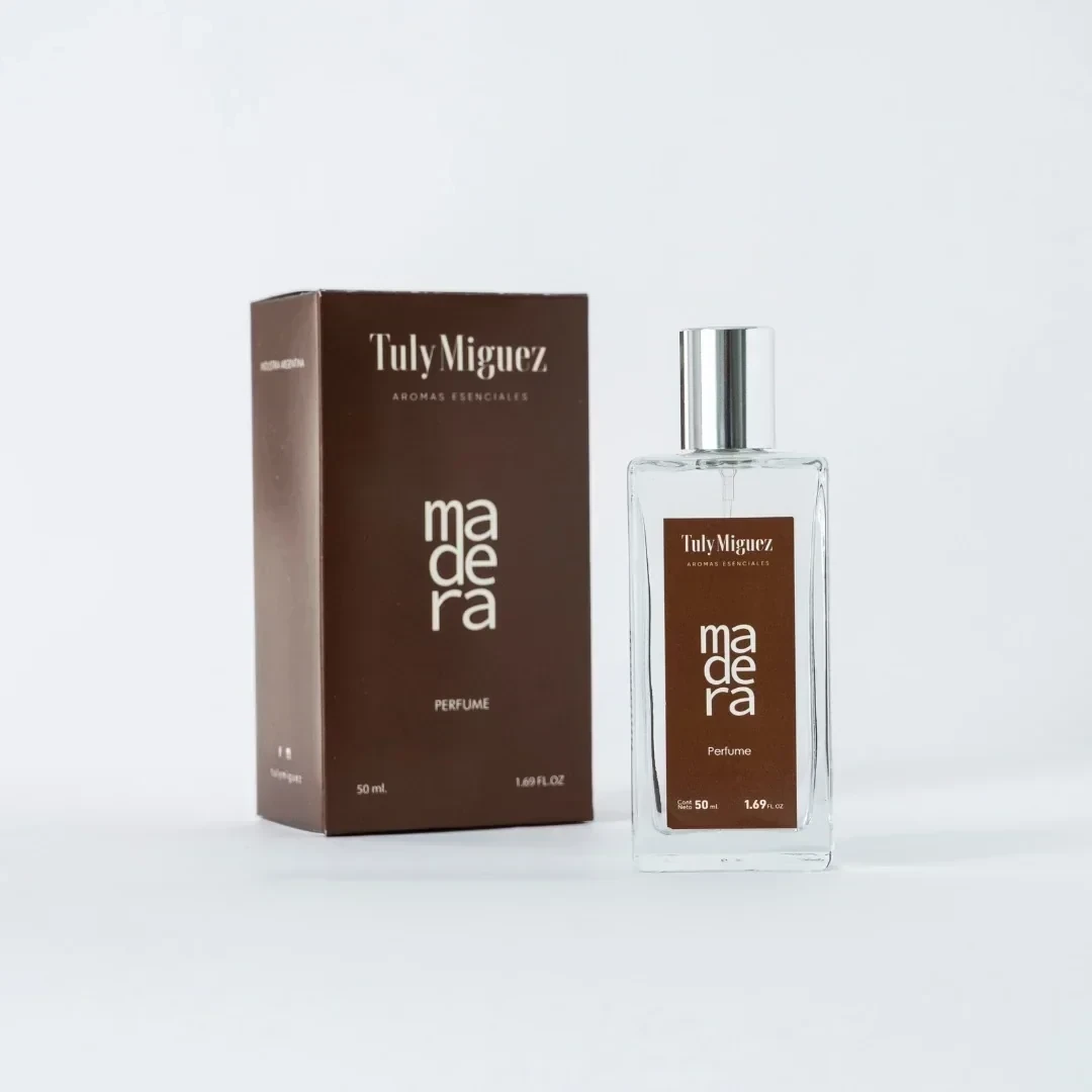 PERFUME VIDRIO 50ML EN CAJA MADERA