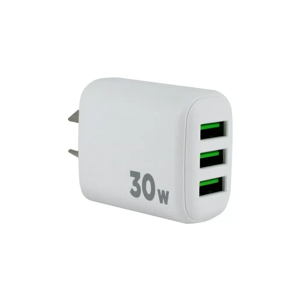 CARGADOR 220V MODO-B015 INTENSIFY – 3USB + CABLE LIGHTNING – XAEA – BLANCO 2