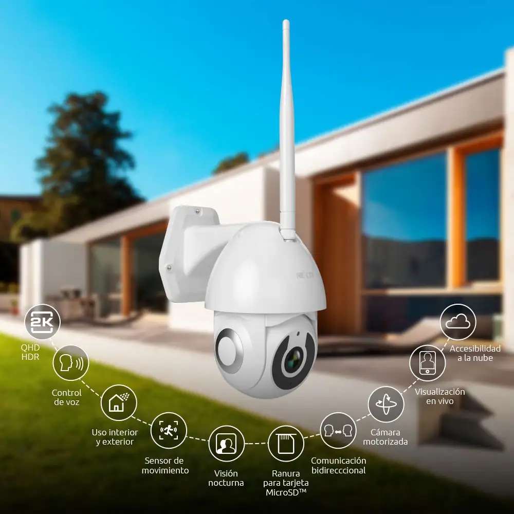 Cámara inteligente Wi-Fi motorizada para exterior  2