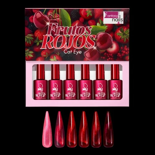 COLECCION FRUTOS ROJOS CAT EYE FANTASY NAILS