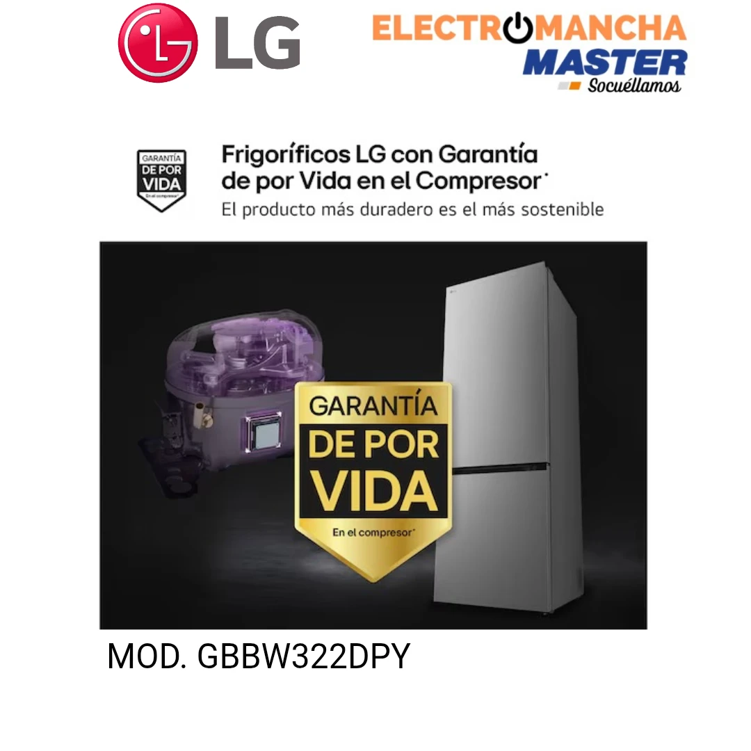 FRIGO COMBI LG GBBW322DPY NF INOX 2,03*70 CLASE D 4
