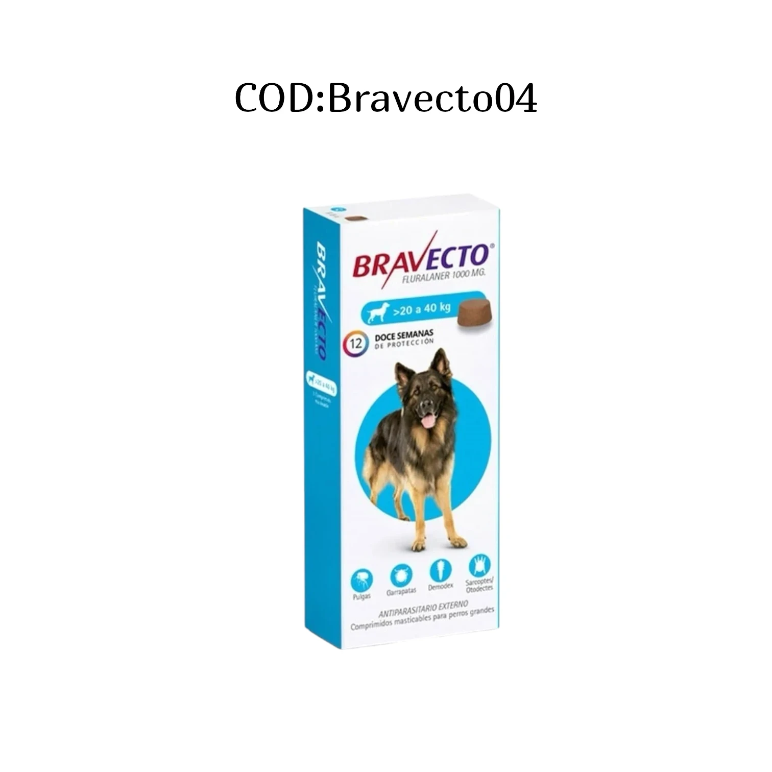 COMPRIMIDO BRAVECTO 20A40KG