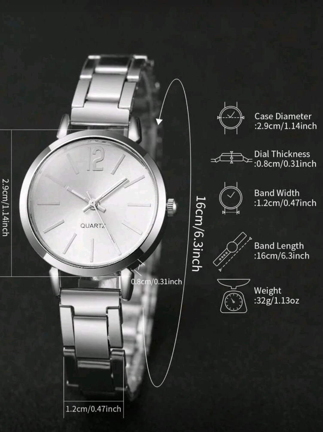 Reloj de acero  plata  2