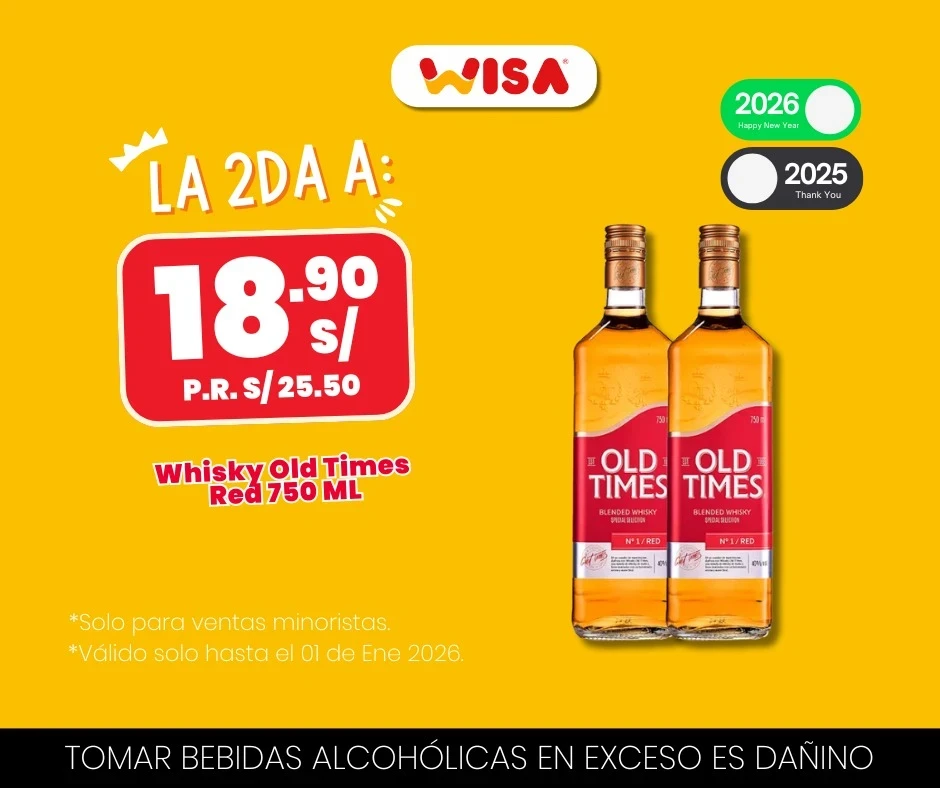 Whisky Old Times Red 750 ML