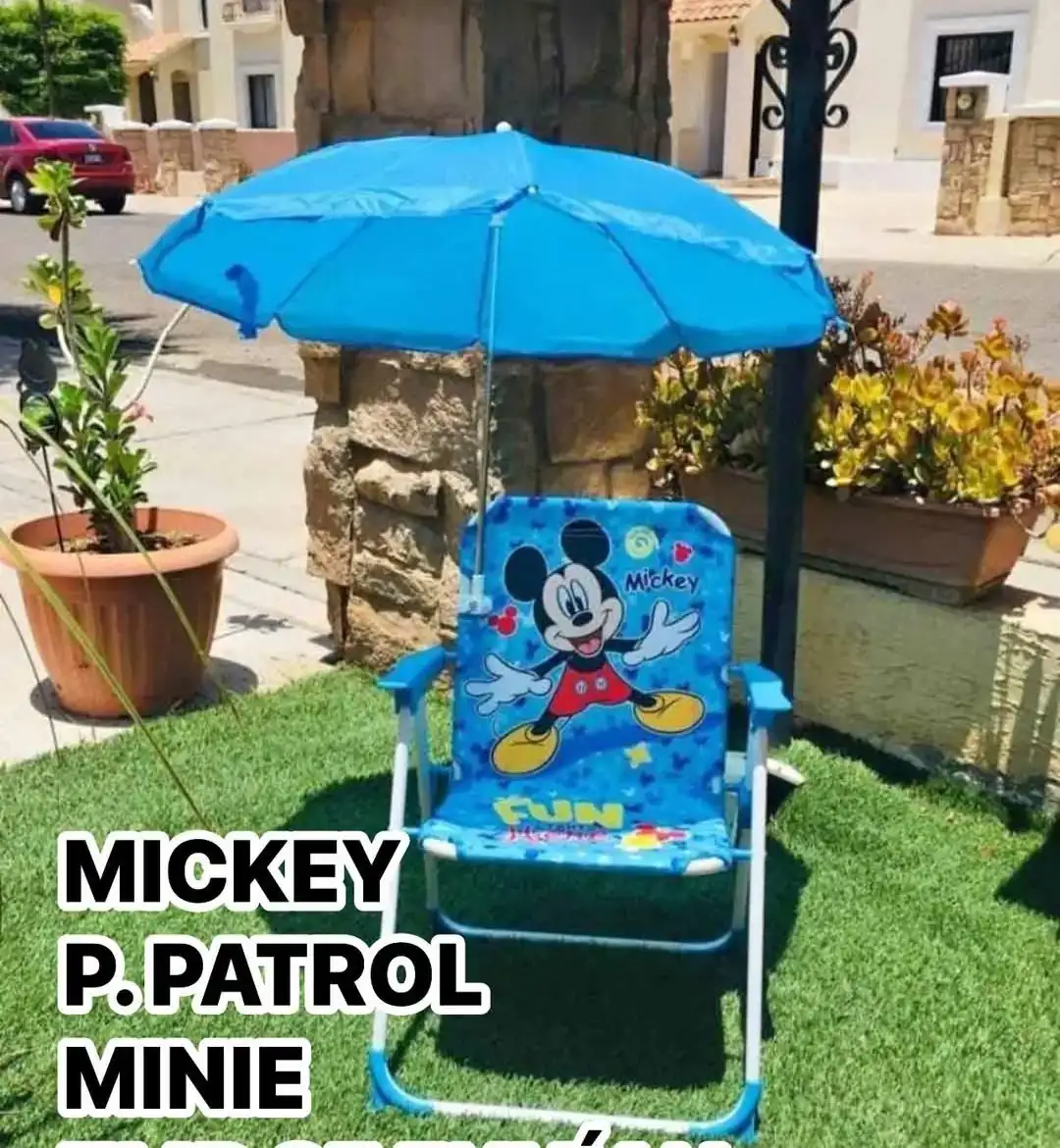 Silla para playa infantil con sombrilla 2
