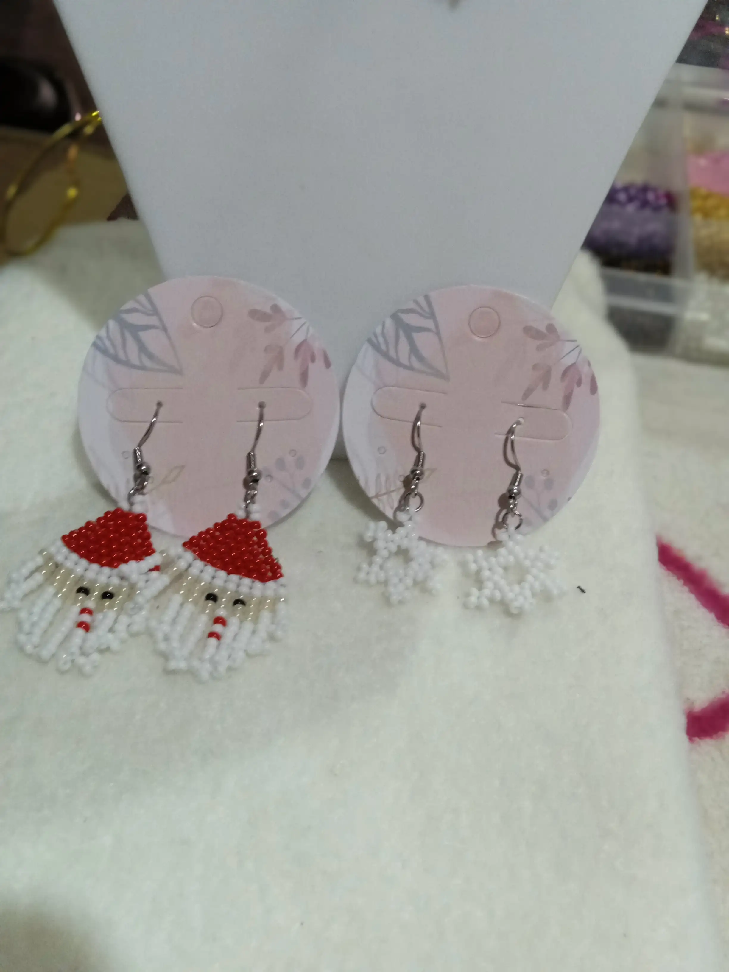 Aretes Copito Nieve y Barba santa