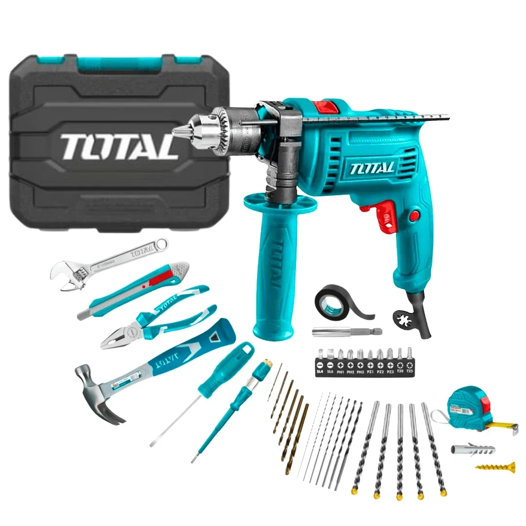 THKTHP1152 Taladro percutor 680w industrial + set herramientas total
