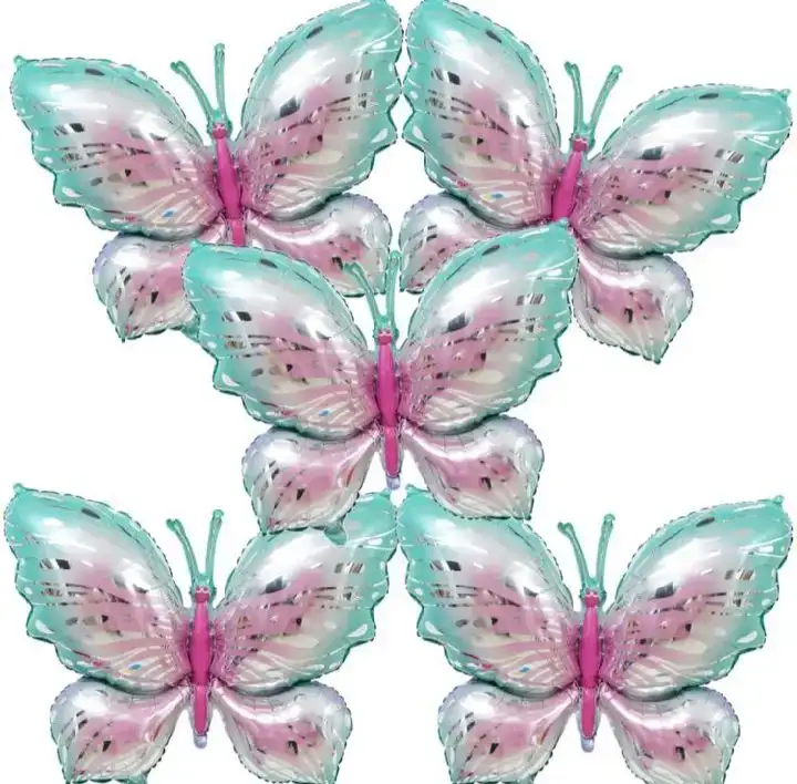 Globo metalizado mariposa degrade  3