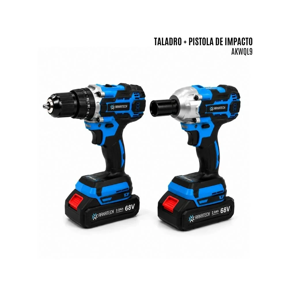 🛠️ Combo 2 en 1 • Taladro Percutor • Pistola Impacto 4