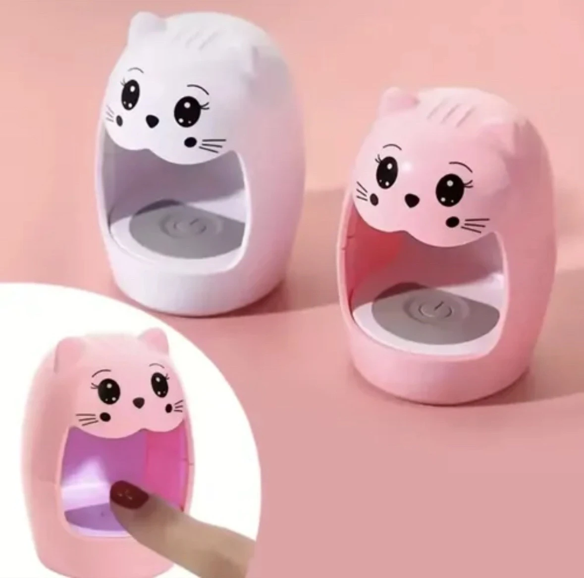 Mini Lámpara UV/LED para Uñas Forma de Gatito