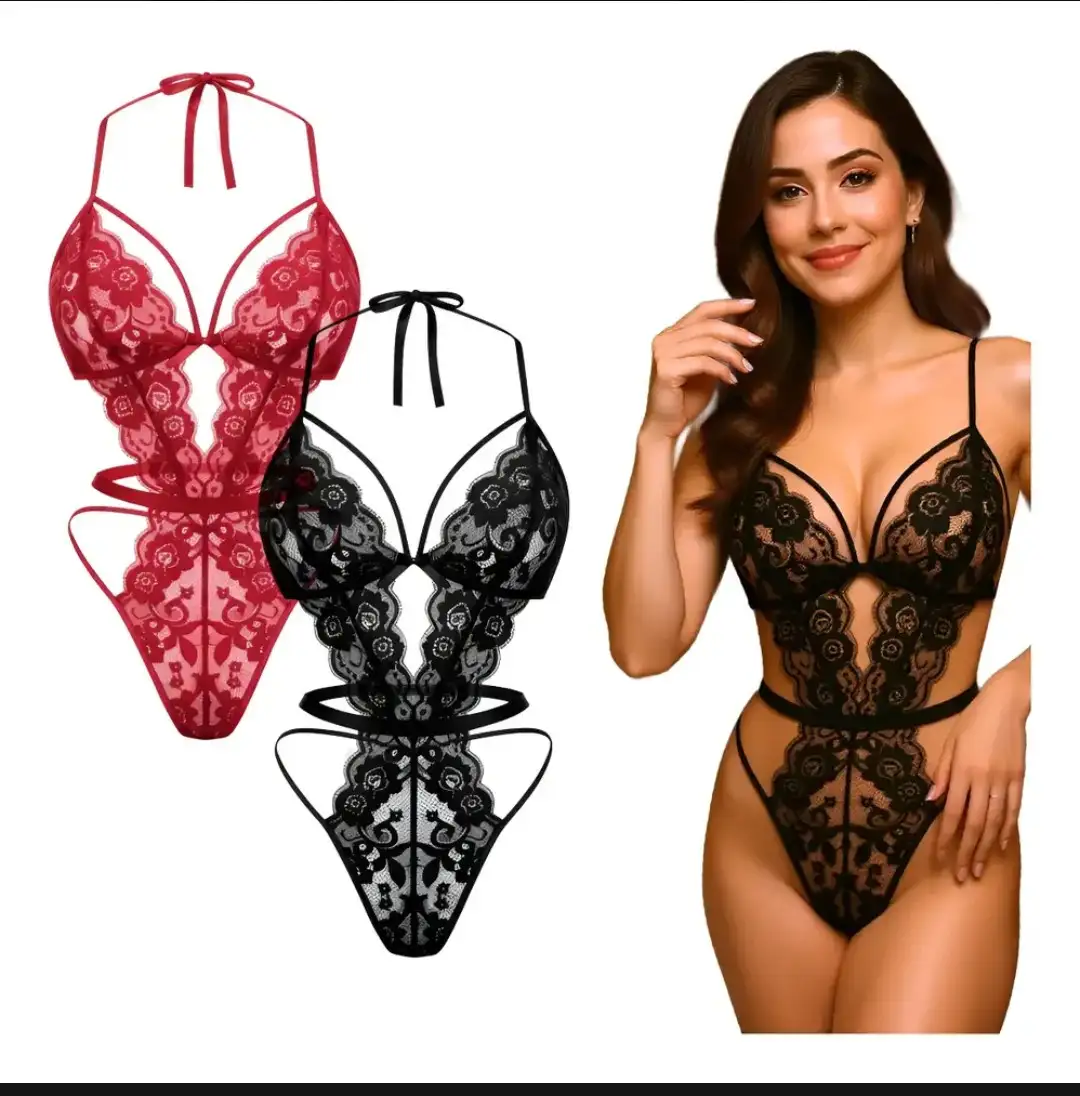 Body NEGRO de encaje