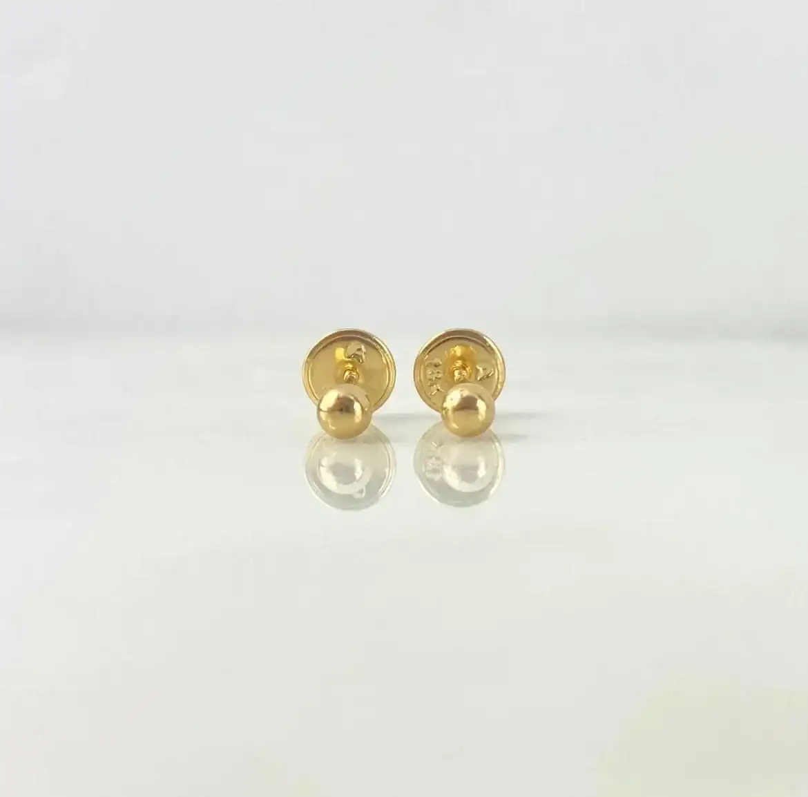 Topos Bola 3mm / Lisa Oro Amarillo 3