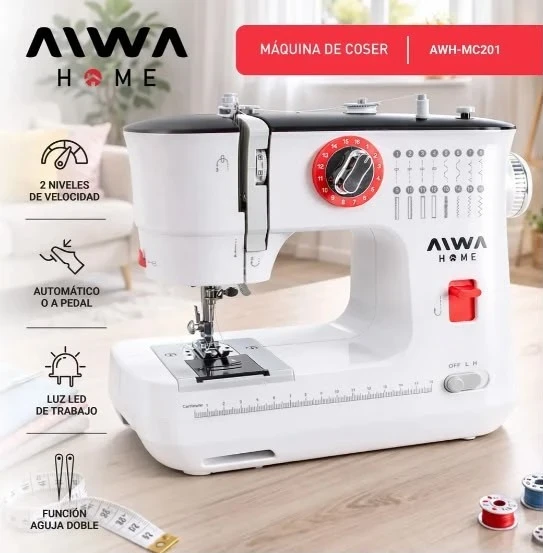 MAQUINA DE COSER AIWA 16 ESTILOS DE PUNTADAS*