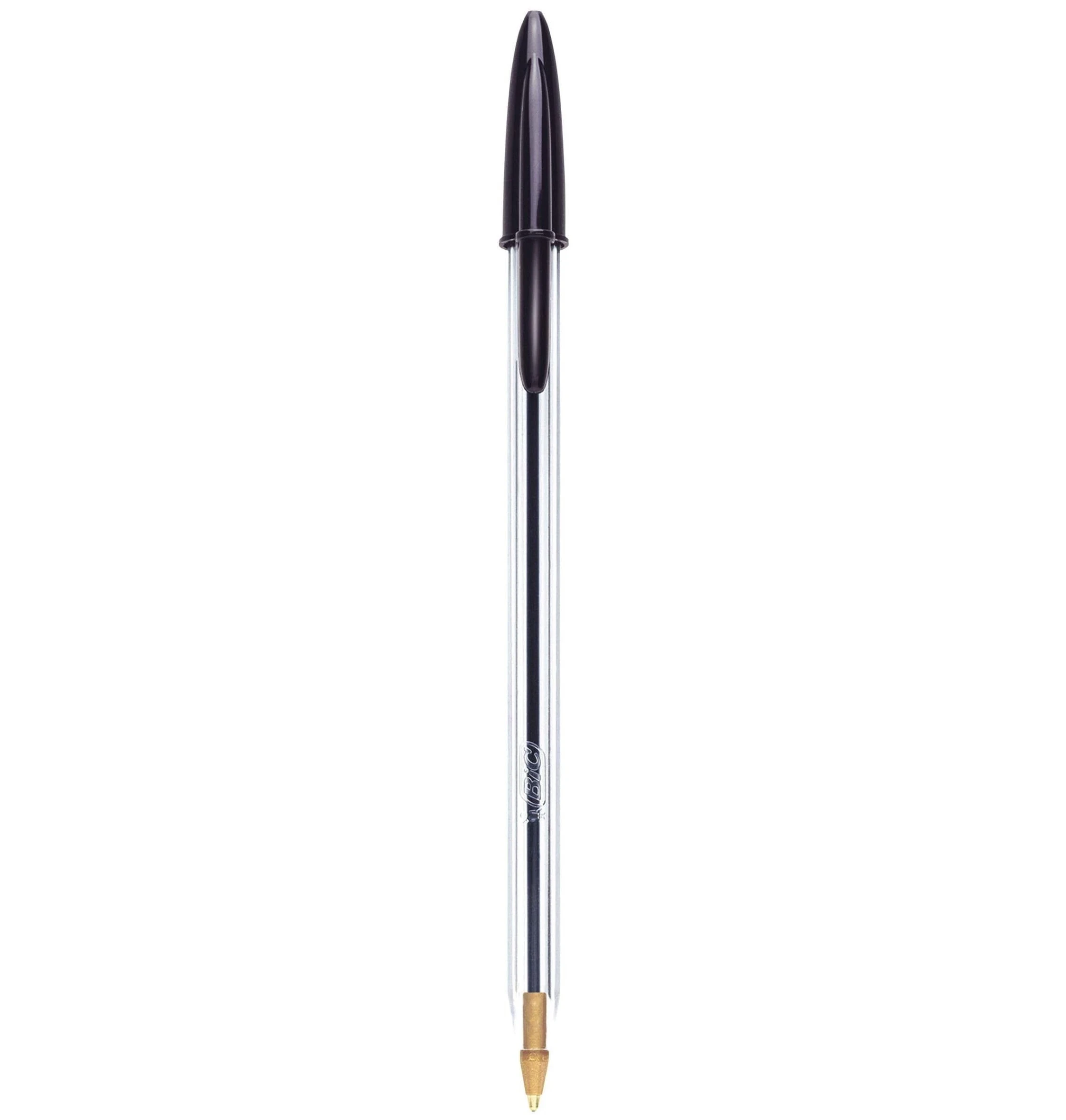 Bolígrafo bic negra  cristal punto mediano
