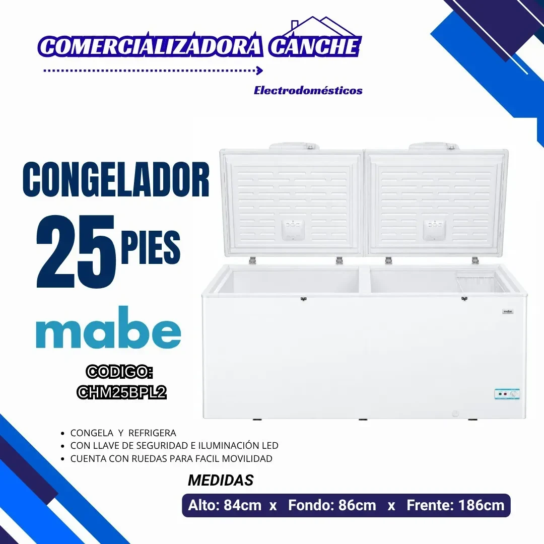 CONGELADOR 25PIES MABE
