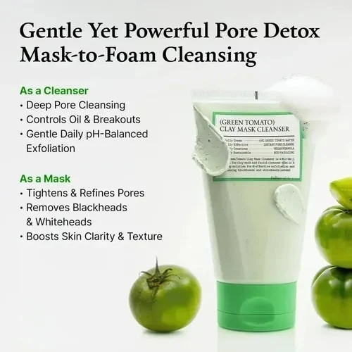 Fully Green Tomato Clay Pack Cleanser (120 ML)  2
