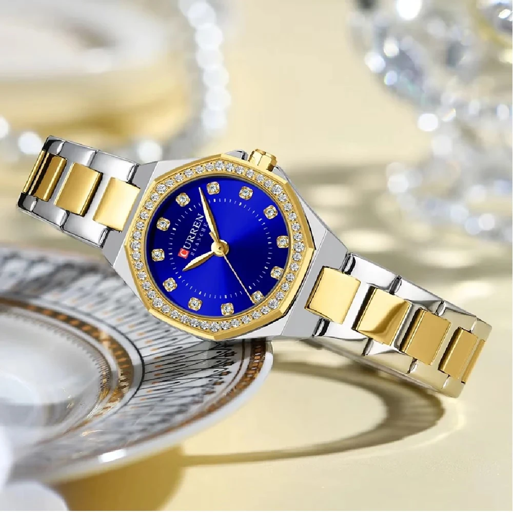 Reloj Curren 9100 Para mujer elegante  2