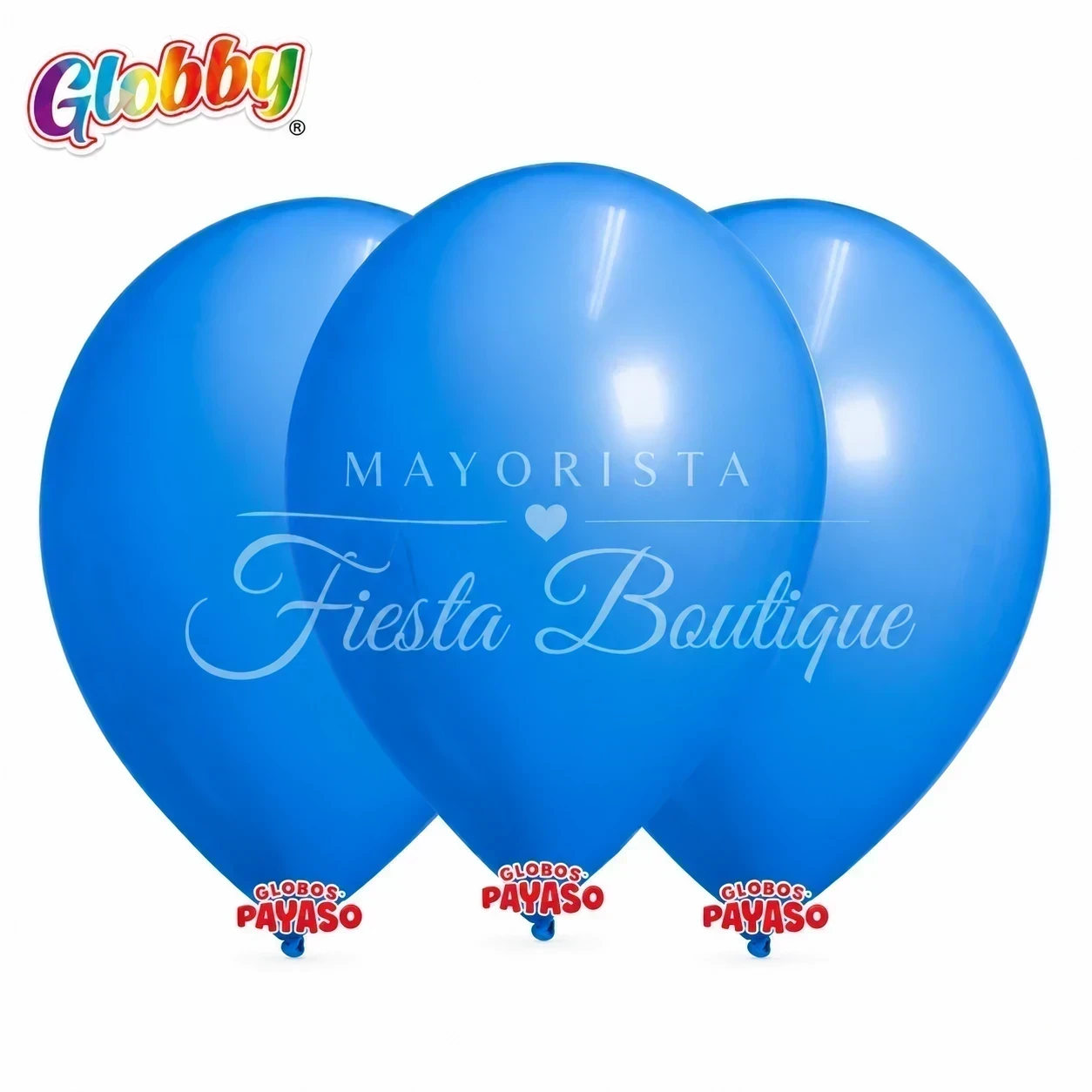  Pack x4 paq 12"/ globby azul  liso