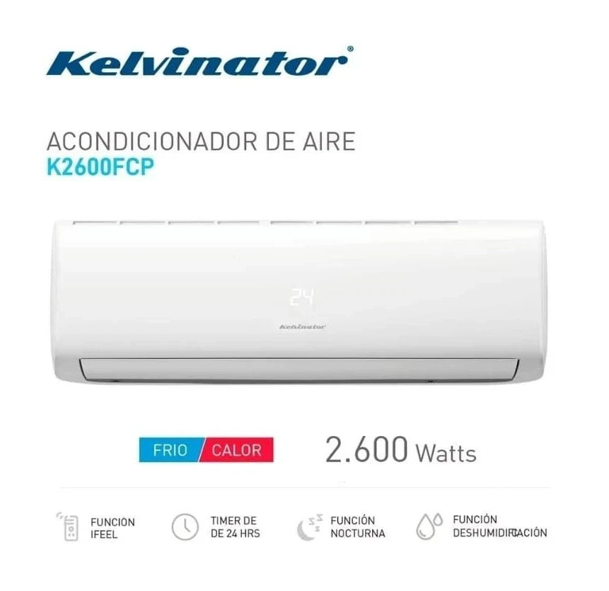 Aire ac. Kelvinator 2650w on / off