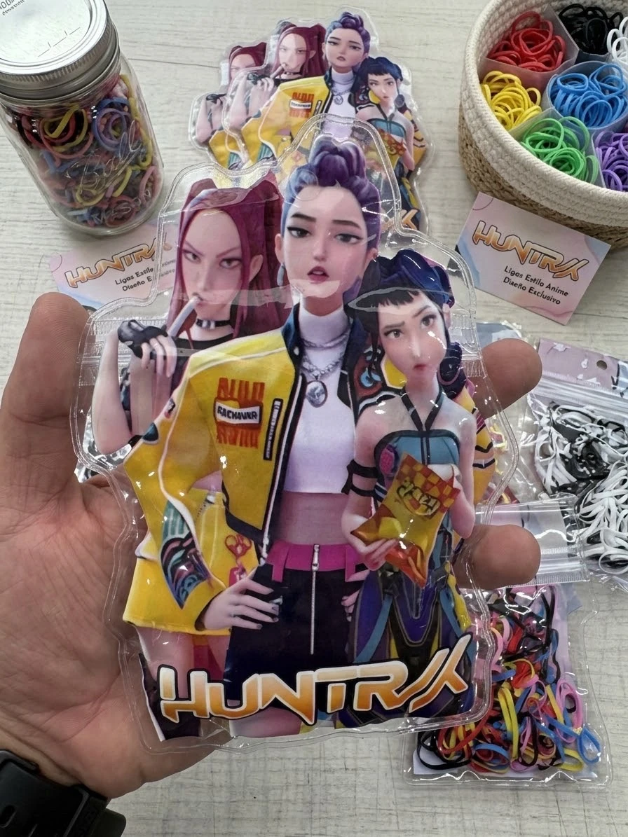 paquete de 12 bolsitas con ligas tpu de tematica kpop 4