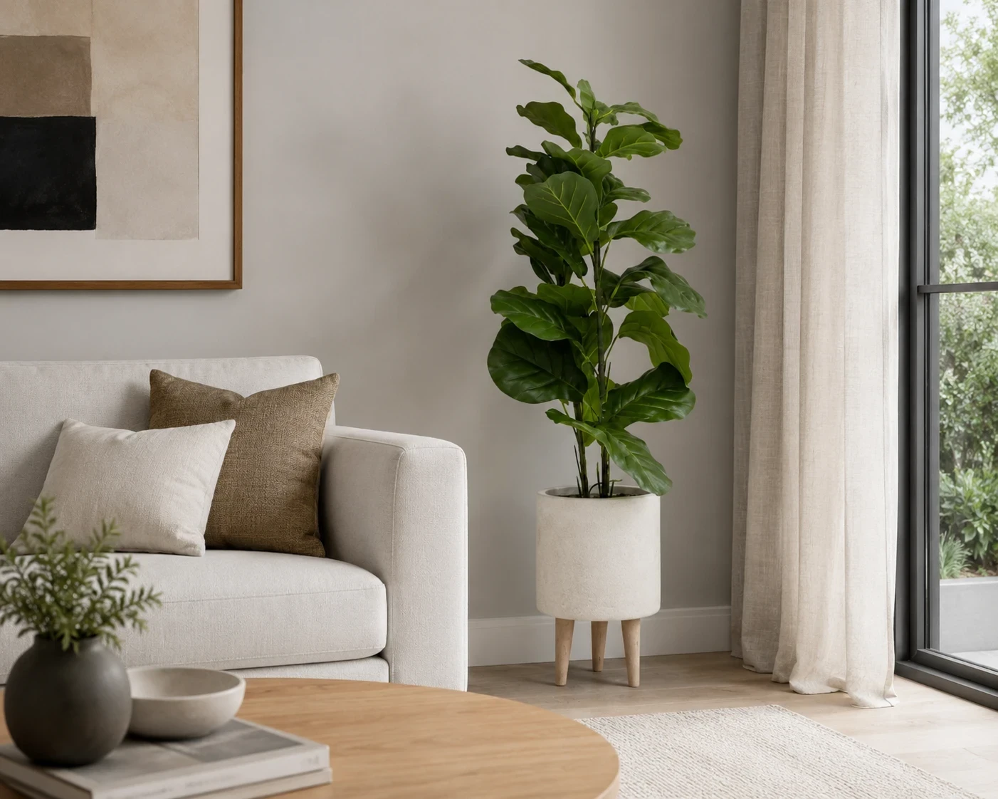 Planta Pandurata 110cm Artificial con Maceta decorativa 4
