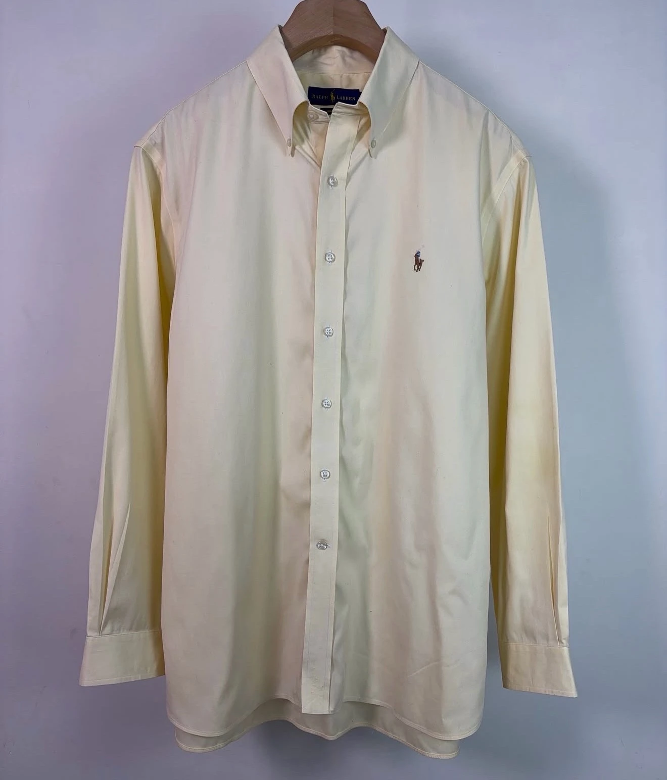 Camisa PoloRalphLauren “Non-Iron” Amarilla Pastel 2