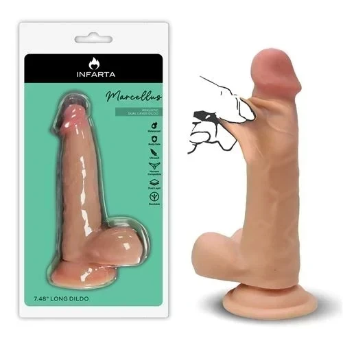 Dildo Dual Layer Pellizcable Vertebrado Marcellus
