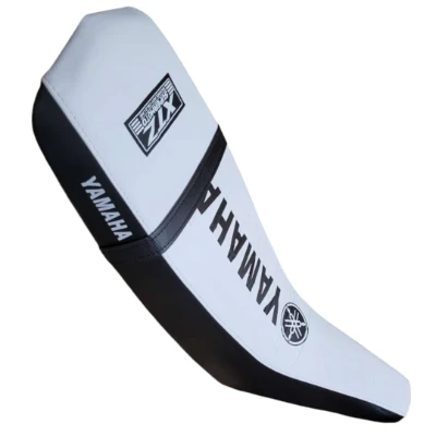 TP XTZ 125 Forro Tapizado super moto blanco / negro letrero en medio DW