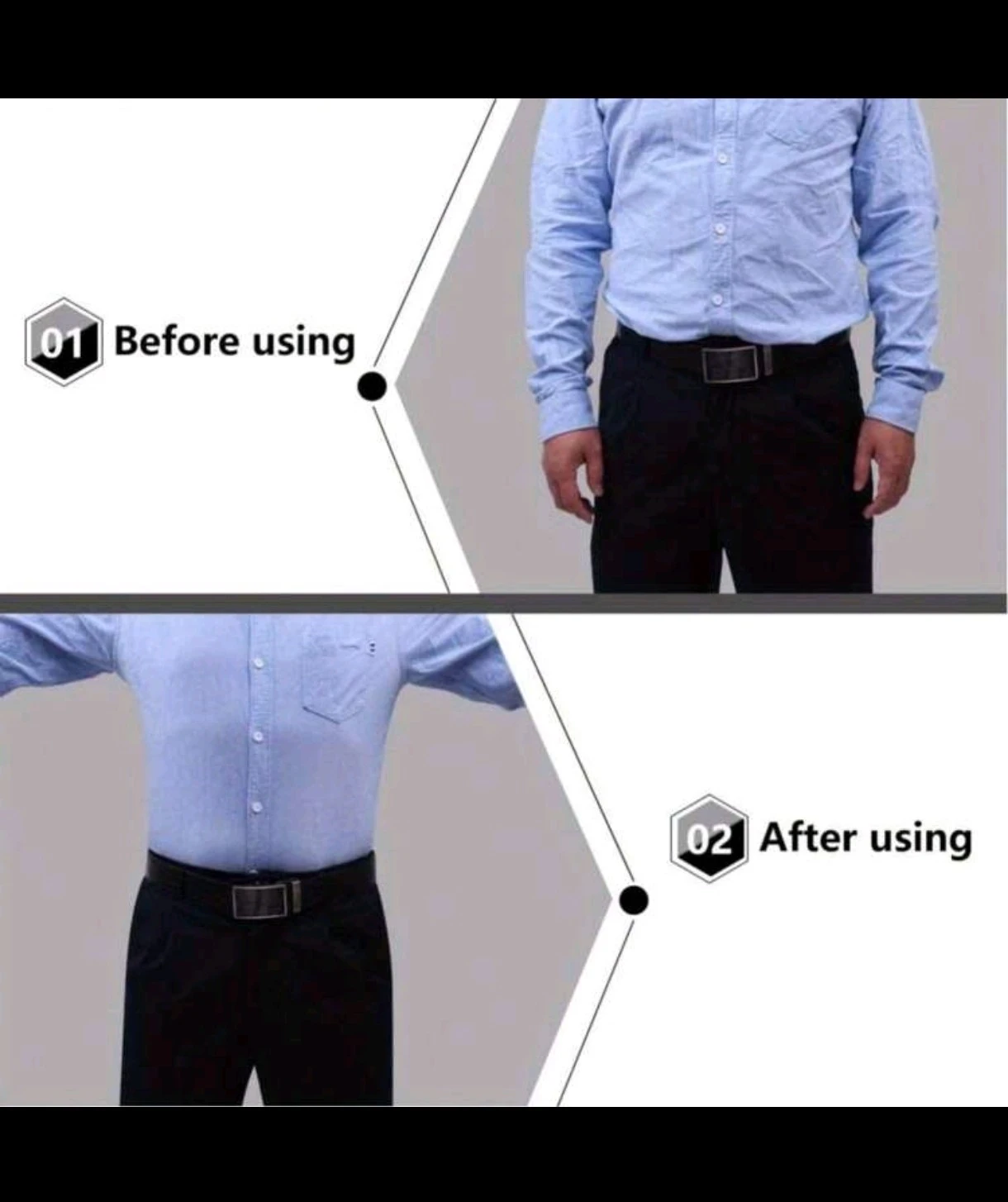 Par de Ligas Sujetadoras de Camisa – Tirantes Elásticos para Muslo con Clips Metálicos Antideslizantes 3