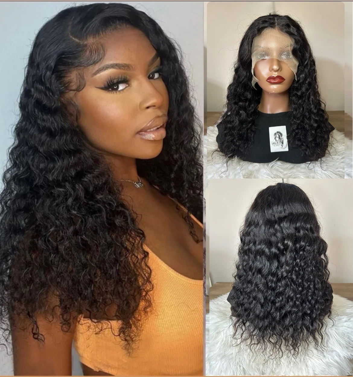 Peluca Rizos de agua 20”, frontal lace 13x4 