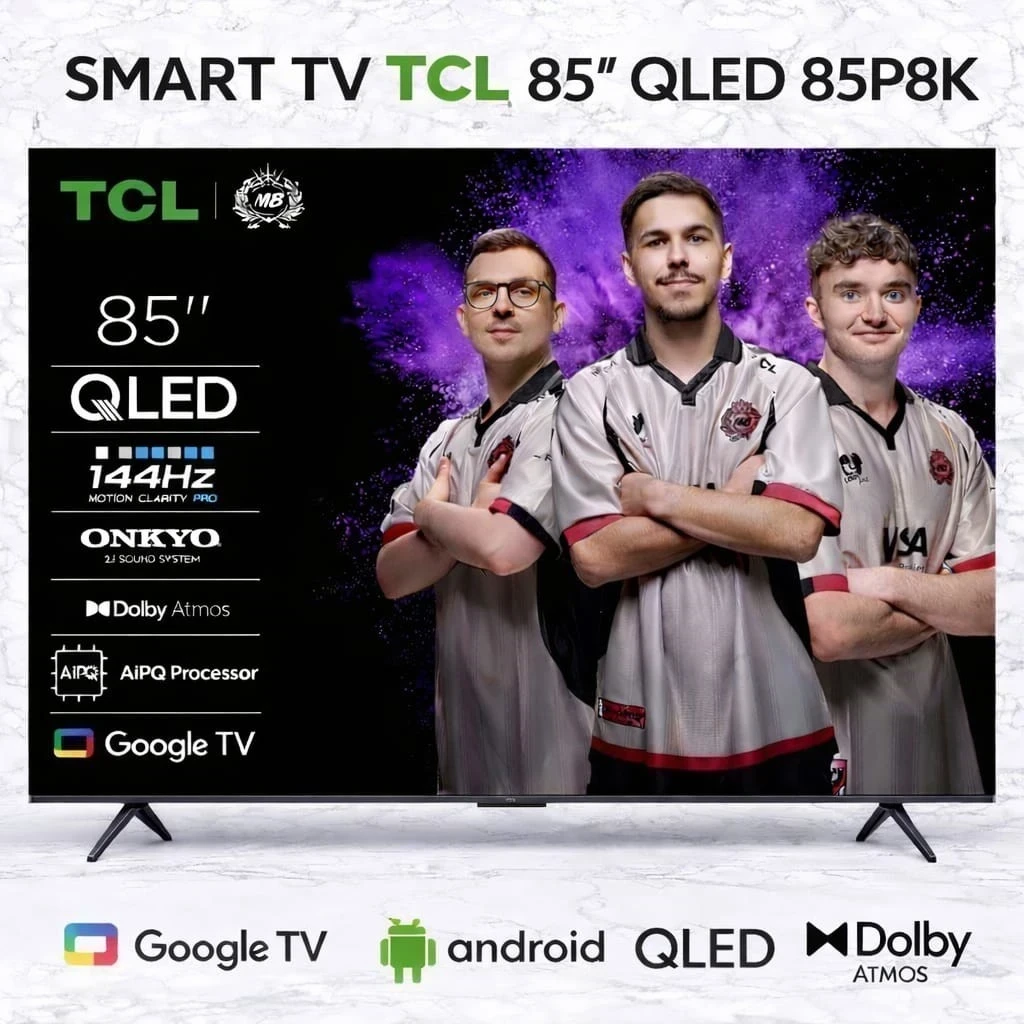 SMART TV TCL 85" QLED 85P8k C/GOOGLE TV*