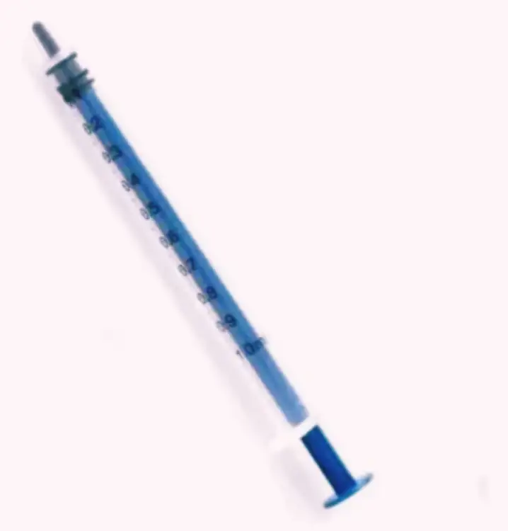 Jeringa hipodermica libre de latex 1ml/cc