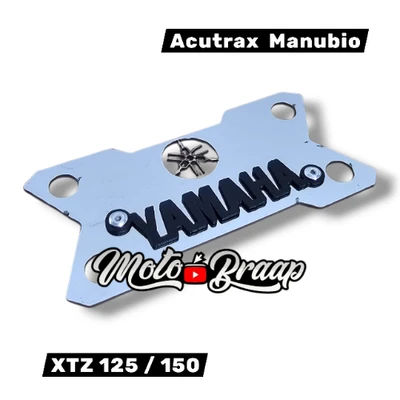 AC XTZ 125 / 150 Acutrax acero cromado logo 3d negro Urus