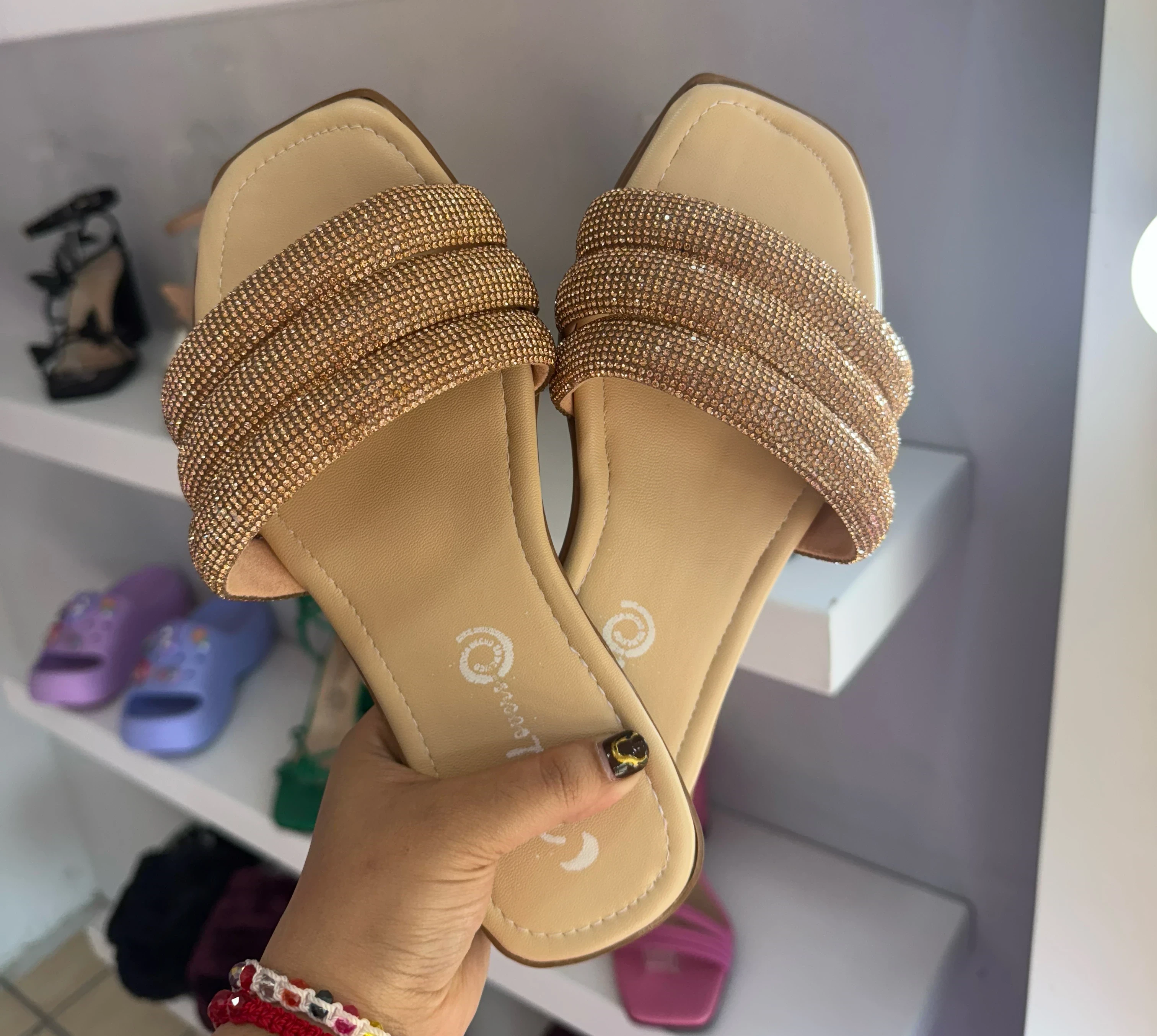 Mod.900 Sandalia Premium Cobre Brillos