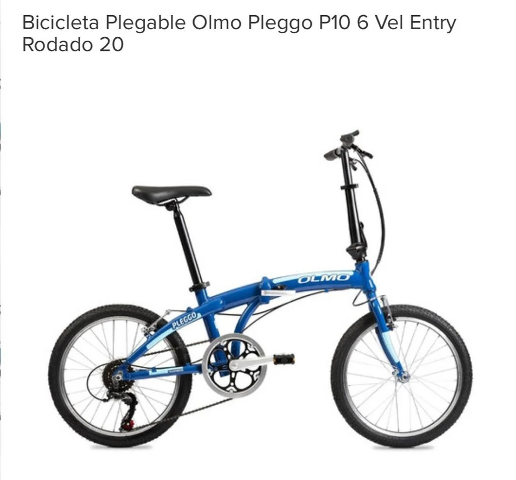Bicicleta OLMO Pleggo Rod. 20 Azul/Celeste