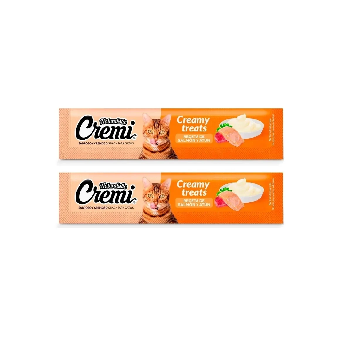 Snack Para Gatos Cremi En Sachet Sabor Salmón Y Atún X 2 Unidades 