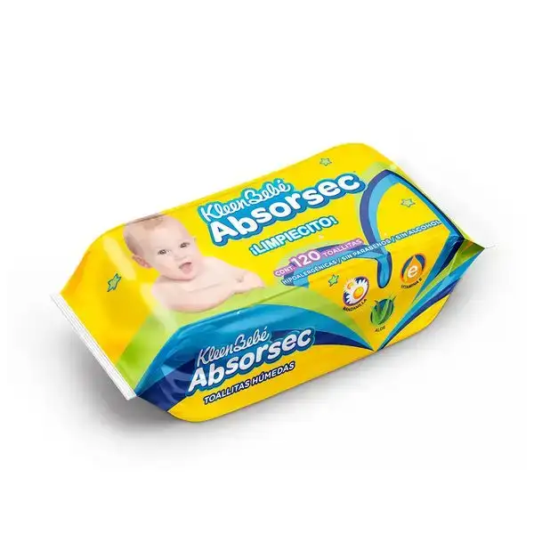 TOALLITAS HÚMEDAS 120 PZ ABSORSEC KLEENBEBÉ