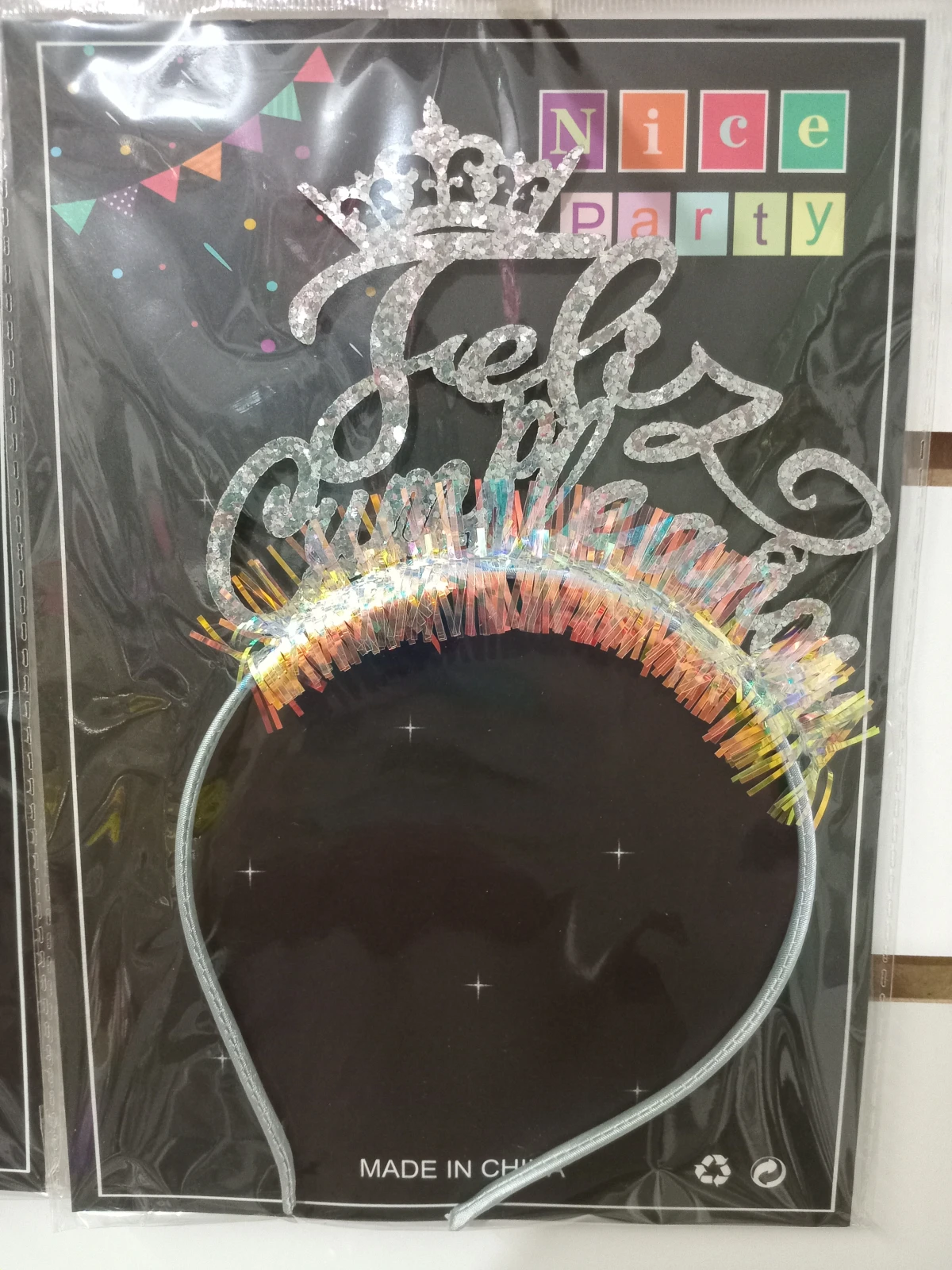 Vincha feliz cumpleaños 