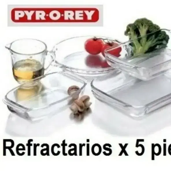 Juego de Refractario X 5 piezas PYR-O-REY Resistente al Calor 2